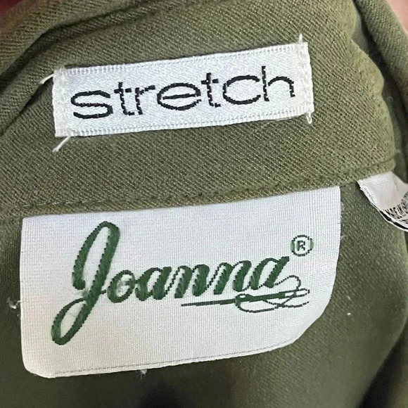 Joanna Sage Green Stretch Button Down Shirt | Soft Knit Collared Long Sleeve Top - Picture 8 of 10